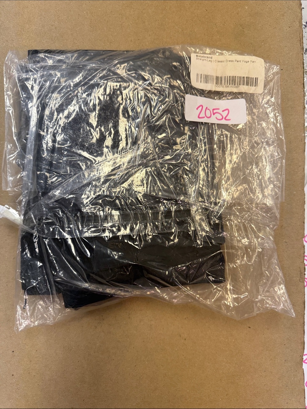 New Betabrand Black Straight Classic Dress Pant Yoga Pants Medium Petite